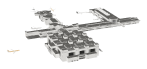 ap1_lod_02, a low-detail (LOD) model of the GTA V map in Los Santos International Airport