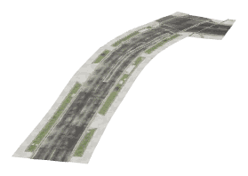 bh1_rd2sect_01_r7_05a, a road or track piece of the GTA V map in West Vinewood