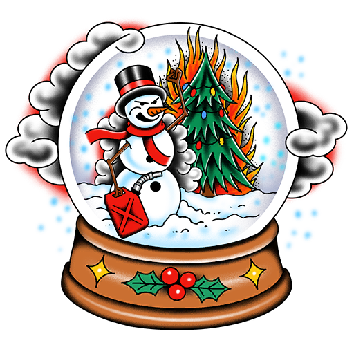 Naughty Snow Globe, a GTA V tattoo