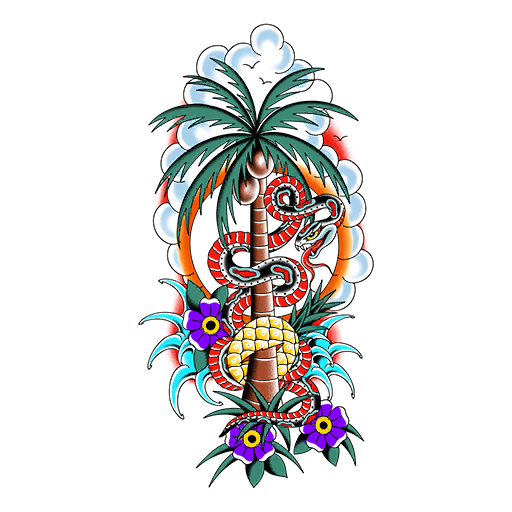 Tropical Serpent, a GTA V tattoo