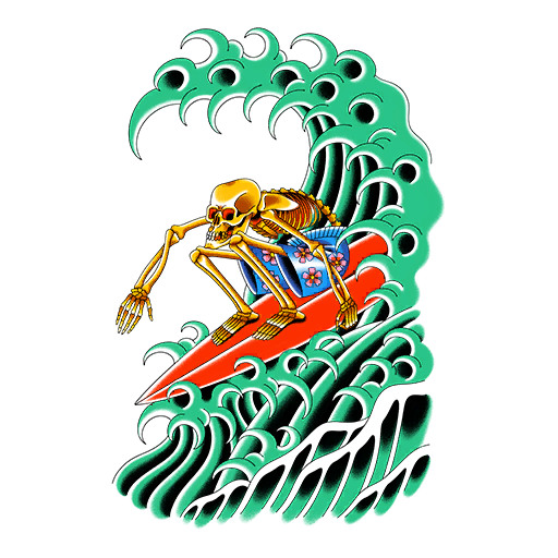 Skull Surfer, a GTA V tattoo