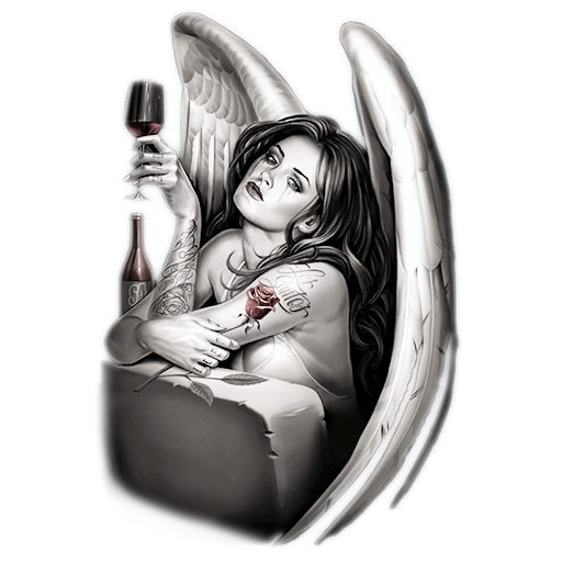 Sad Angel, a GTA V tattoo