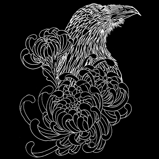 Floral Raven, a GTA V tattoo