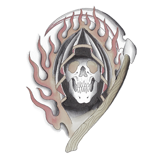 Flaming Reaper, a GTA V tattoo