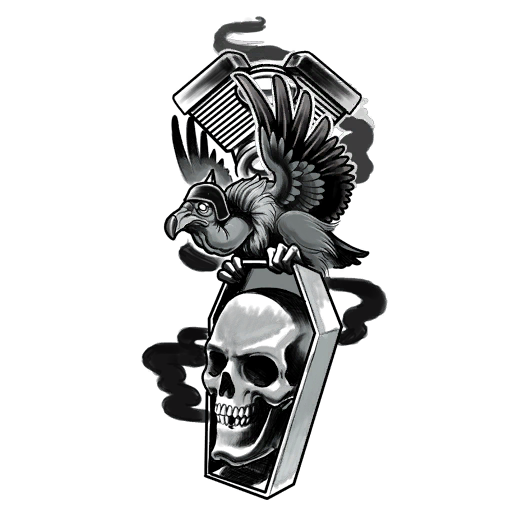 Grave Vulture, a GTA V tattoo