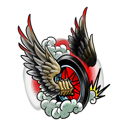 Winged Wheel, a GTA V tattoo