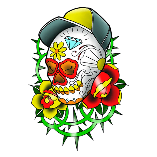 Sugar Skull Trucker, a GTA V tattoo