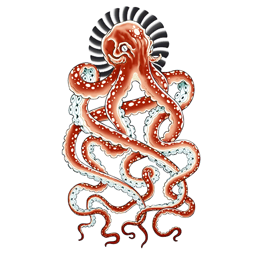 Stylized Kraken, a GTA V tattoo