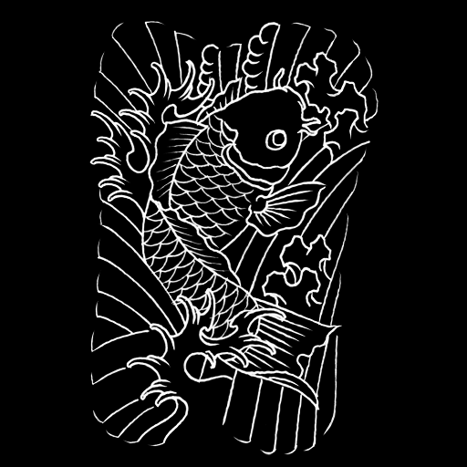 Carp Outline, a GTA V tattoo