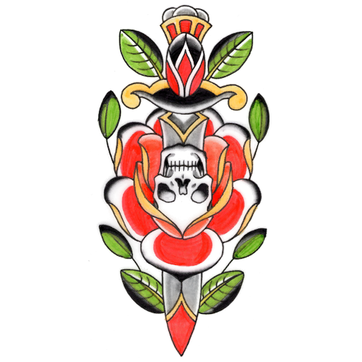Floral Dagger, a GTA V tattoo