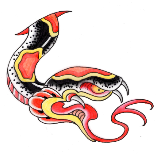 Snake Head Color, a GTA V tattoo