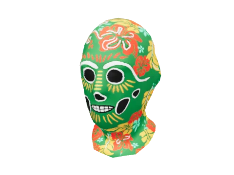Green Calavera Mask