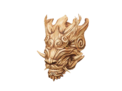 Wooden Dragon Mask