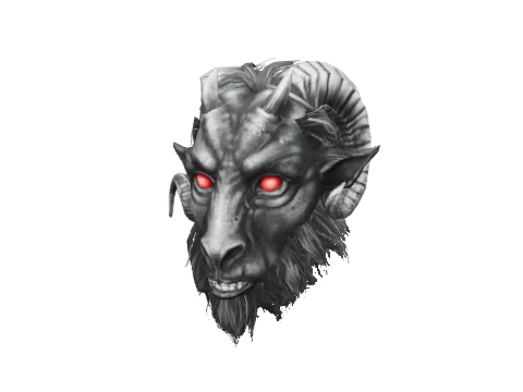 Black Demon Goat Mask