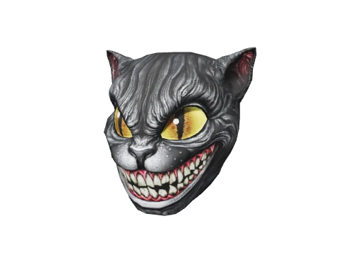 Black Creepy Cat Mask