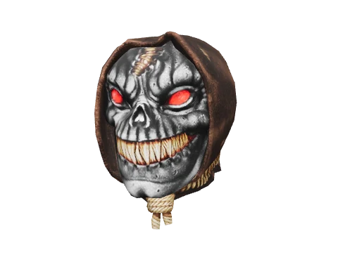 Gray Hooded Skull Mask
