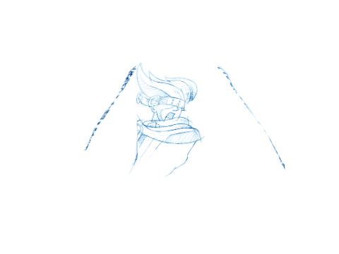 Blue PRB Sword Boy Hoodie