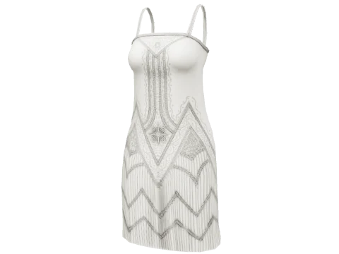 White Beaded Dress