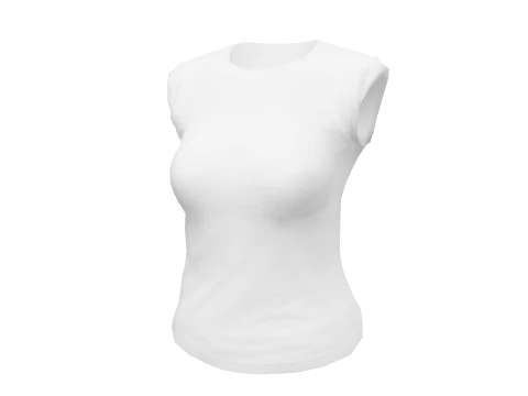 White Rolled Tee