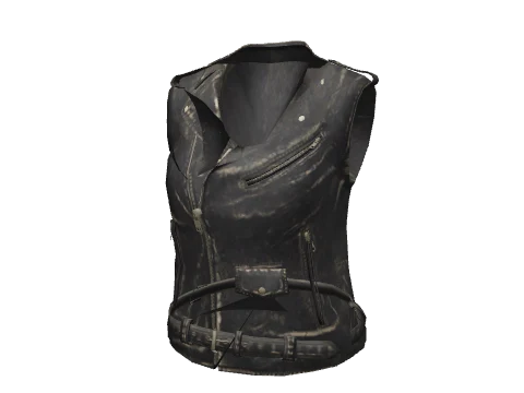 Worn Black Biker Cut