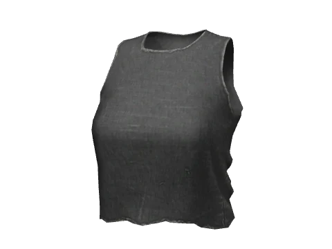 Black Torn Sleeveless Crop