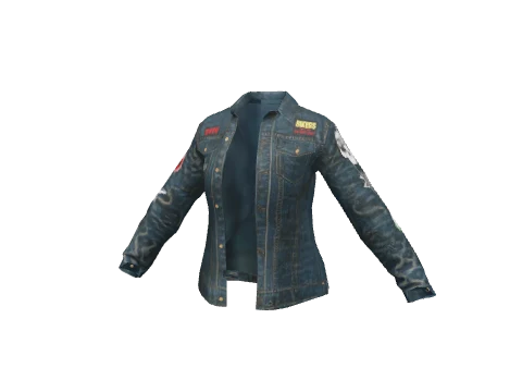 Vintage Patched Denim Biker