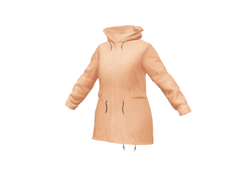 Peach Closed Parka