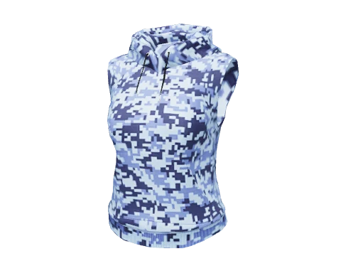 Blue Digital Sleeveless
