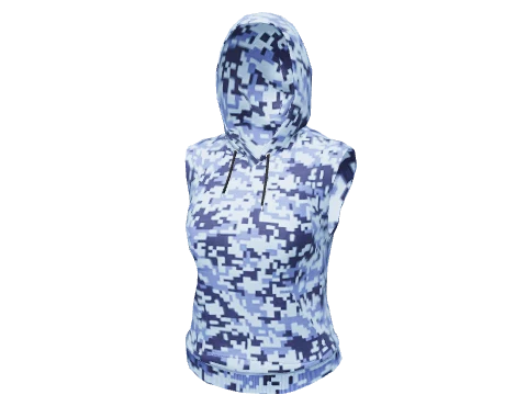 Blue Digital Sleeveless