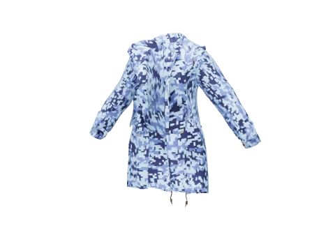 Blue Digital Open Parka