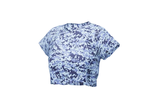Blue Digital Torn Tee