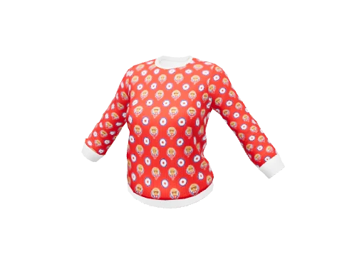 Burger Shot Pattern Sweater