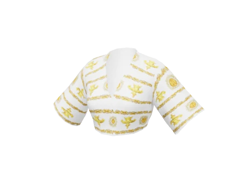 White SC Broker Silk Robe