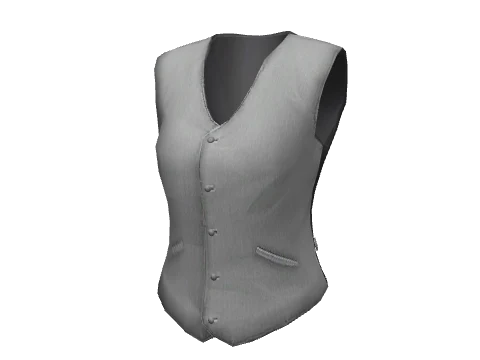 Gray Fitted Vest