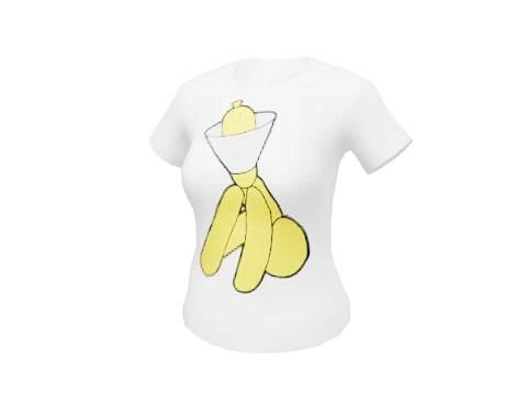 White Dog With Cone Tee