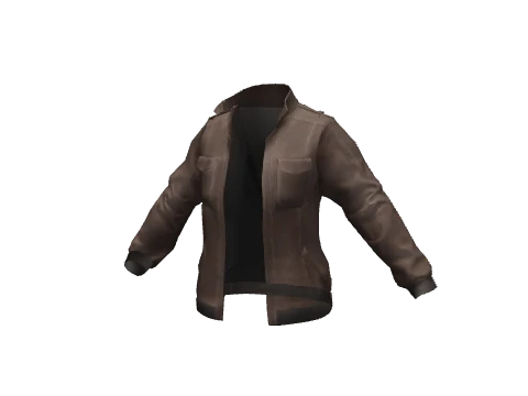 Brown Popped Leather Jacket