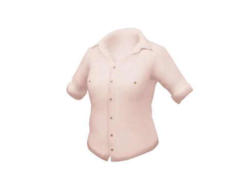 Pink Untucked Rolled Shirt