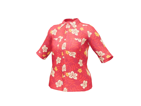 Red Botanical Shortsleeve