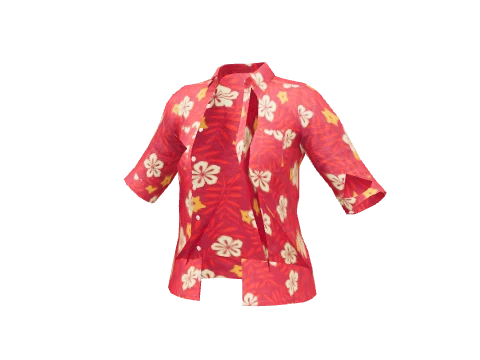 Red Botanical Shortsleeve