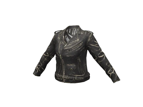 Worn Black LMC Patched Biker