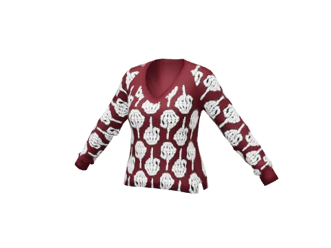 Red Bones Slab V Neck