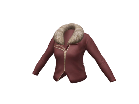 Red Leather Fur Jacket