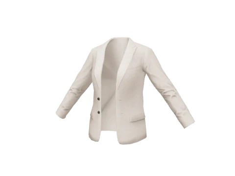 White Continental Open Jacket