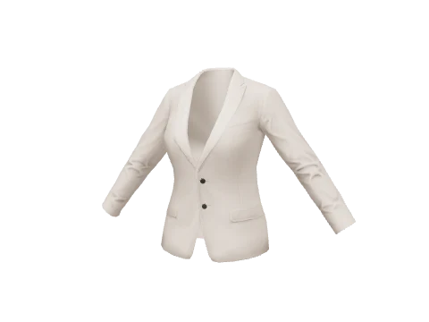 White Continental Closed Jacket