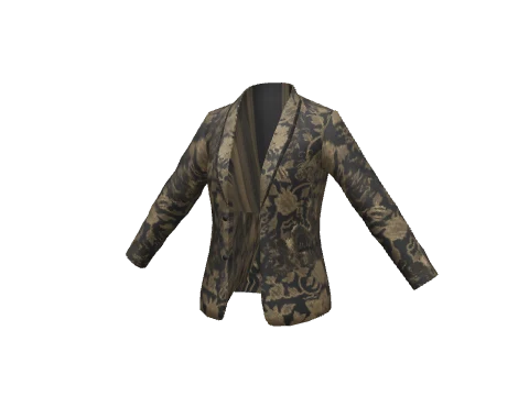 Gold Print Open Jacket