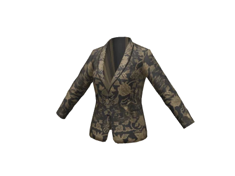 Gold Print Closed Jacket
