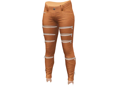 Rust Leather Zippers