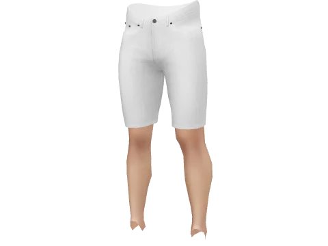 White Jean Shorts