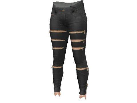 Black Leather Zippers