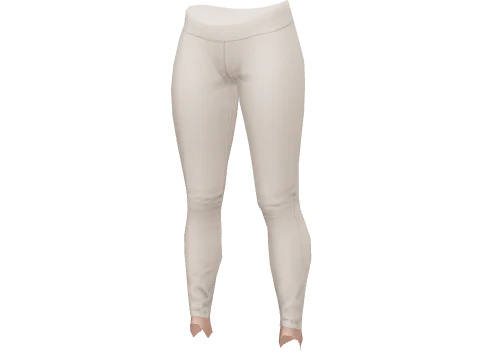 White Continental Slim Pants